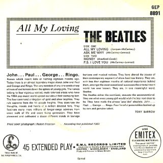 All My Loving - Rear Cover