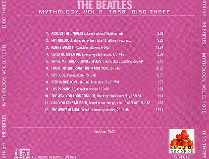Mythology Vol. 3 - Rear of CD.3