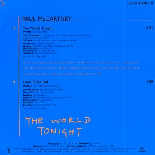 The World Tonight - Rear Cover