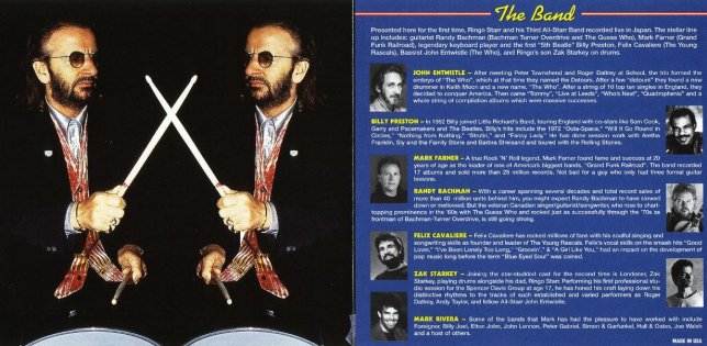 Third All-Starr Band - Inside Booklet