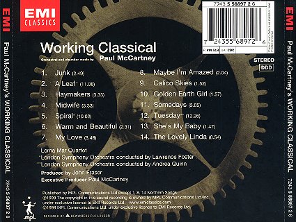 Working Classical - Rear Cover
