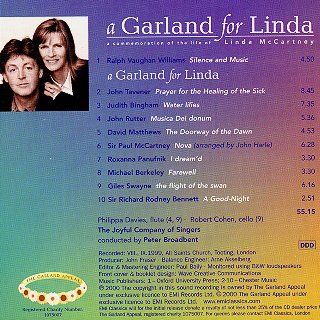 Garland For Linda - Rear Cover
