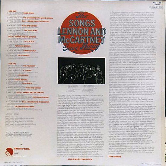 The Songs Lennon and McCartney Gave Away - Rear Cover