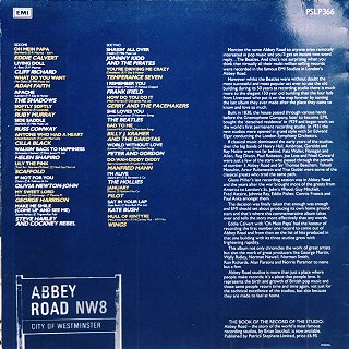 The Abbey Road Collection - Rear Cover