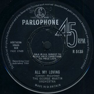 All My Loving - A-side Label
