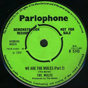 We Are The Moles - B-side Label