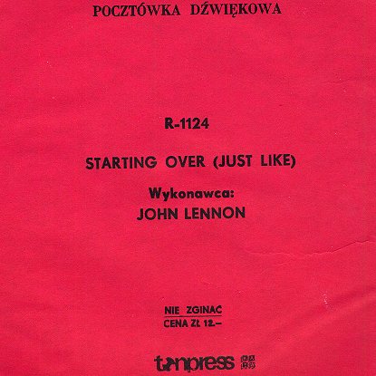 Starting Over - Polish Cover