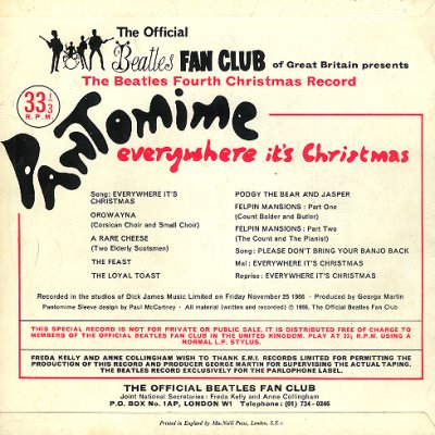 Everywhere It's Christmas - Rear Cover