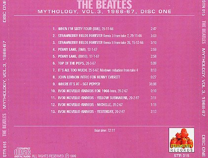 Mythology Vol. 3 - Rear of CD.1