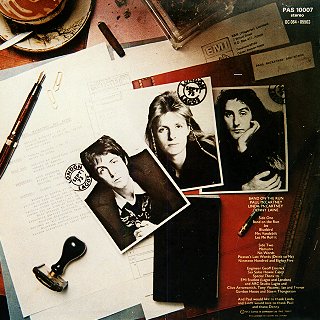 Band On The Run - Rear Cover
