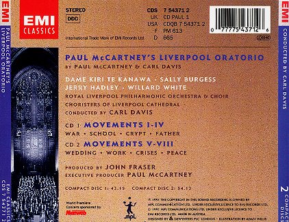 Liverpool Oratorio - Rear Cover