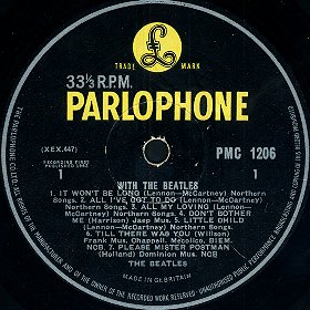 With The Beatles - Label