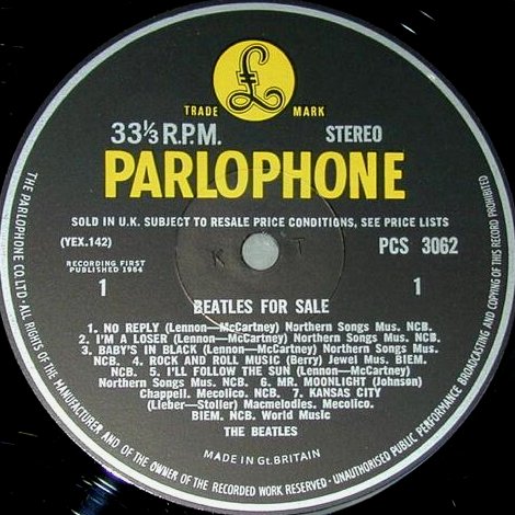 Beatles For Sale - First Pressing Label A-side