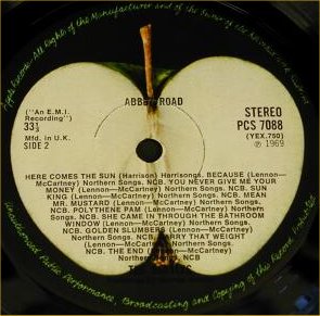 Abbey Road - Label