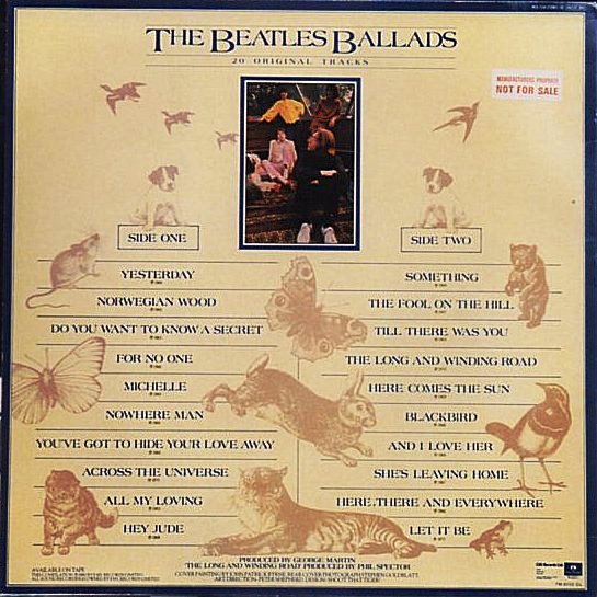 Beatles Ballads - Rear Cover
