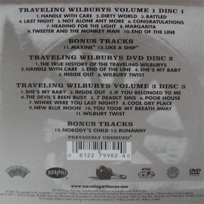 Traveling Wilburys - Rear Cover