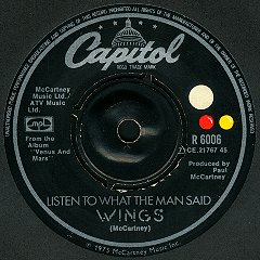 Listen To What The Man Said - U.K. Label