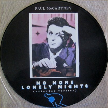 No More Lonely Nights - Pic Disc Front