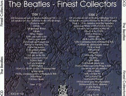 Finest Collectors - Back Cover