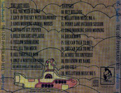 Lost Pepperland Reel - CD back