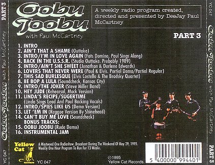 Oobu Joobu Pt. 3 - CD back