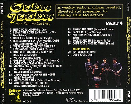 Oobu Joobu Part 4 - CD Back