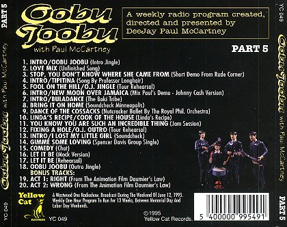 Oobu Joobu Part 5 - CD Back