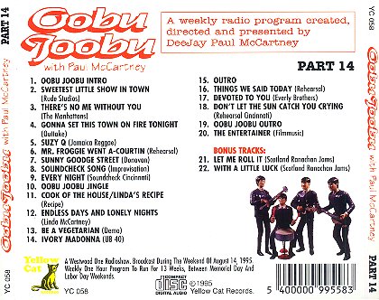 Oobu Joobu Part 14 - CD Back