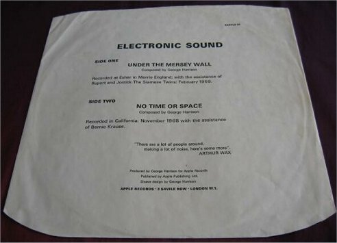 Electronic Sound - First Pressing Inner Sleeve